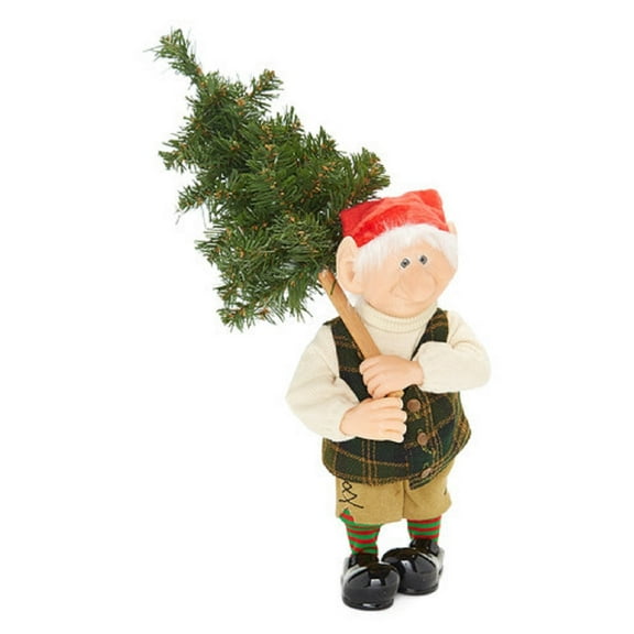 Zim's The Elves Themselves Archie with Christmas Tree Elf Figurine Decoration