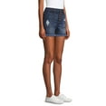 thumbnail image 4 of No Boundaries Juniors' Exposed Button Chop Pocket Mid-Rise Shorts, 4 of 6