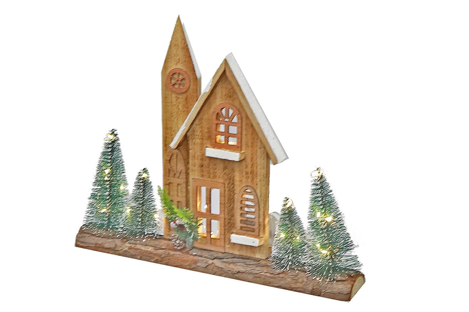 Maison En Bois À Led 12,99"