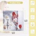 thumbnail image 2 of Dreamtimes 3D Curious Snowman Balls Baby Muslin Washcloths Face Towel, Christmas Tree Burp Cloths Cotton Wipes 5 PCS Infant Wash Cloth for Newborn Boys Girls 12x12 inches, 2 of 7