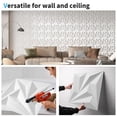thumbnail image 5 of Paquete de 100 paneles de pared de PVC 3D de 30 x 30 cm de Art3d, color blanco, 5 of 5