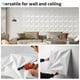 thumbnail image 5 of Paquete de 100 paneles de pared de PVC 3D de 30 x 30 cm de Art3d, color blanco, 5 of 5