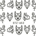 thumbnail image 3 of Qarigey Pegatinas de dibujo de línea de animales de dibujos animados, bricolaje, Tip completo falso, calcomanías de uñas, herramientas de Arte de uñas No.03, 3 of 6