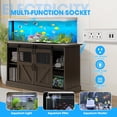 thumbnail image 5 of Haverchair 55-75 Gallon Fish Tank Stand with Power Outlet, Heavy Duty Large Aquarium Stand with Sliding Barn Door and Cabinet Storage for 2 Fish Tank Turtle Tank Reptile Terrarium, 1000LBS Capacity, 5 of 9