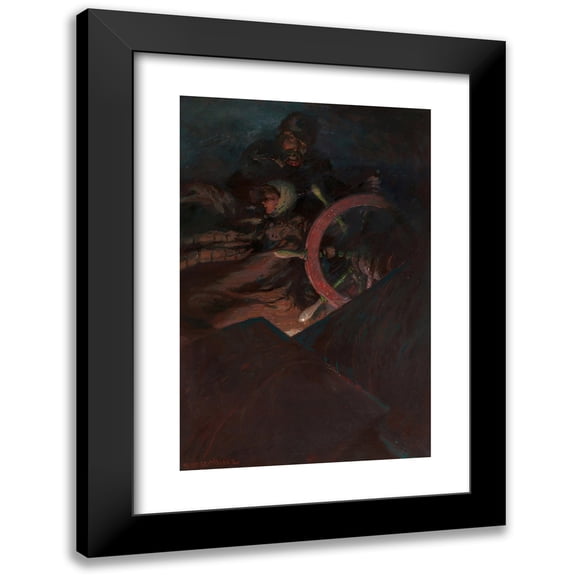 Stanley Massey Arthurs 11x14 Black Modern Framed Museum Art Print Titled - The Wreck of Hesperus (1908)
