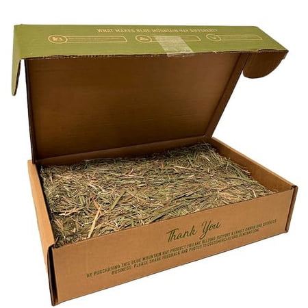 Blue Mountain Hay Fresh Timothy Hay High Altitude Easy Flake Feed (5 lb), High Fiber Nutrition for Digestive Health, Soft Leafy Texture, Fresh Pet Forage for All Ages