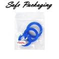 thumbnail image 3 of LeLuv Flat Band-Style Smooth Silicone Cock Ring | 38mm/43mm/48mm Purple (3 Pack), 3 of 8