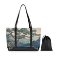 thumbnail image 7 of FORMRS Canvas Laptop Tote Bag for Women with 15.6" Computer Compartments Shoulder Handbag, Tree in The Mountains, 7 of 7
