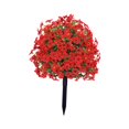 thumbnail image 3 of Flores artificiales, pila de jardín, arbustos verdes artificiales, plantas artificiales decorativas rojo, 3 of 9