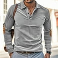 thumbnail image 2 of Resicozy Men's Corduroy Shirts Solid Color 2025 Fall Half Button Long Sleeves Shirt Casual Work Collared Shirts Gray 2XL, 2 of 9