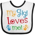 thumbnail image 3 of Inktastic My Gigi Loves Me Grandchild Boys or Girls Baby Bib, 3 of 4