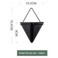 thumbnail image 2 of Wall Planter Hanging Vase with Artificial Succulent Plants Fake String of Pearls Modern Wall Decor for Indoor Outdoor Home Office Garden, Black, 1 Pack, 2 of 6