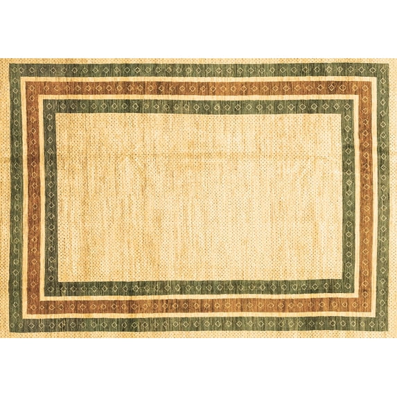 Ahgly Company Indoor Rectangle Abstract Brown Modern Area Rugs, 5' x 8'