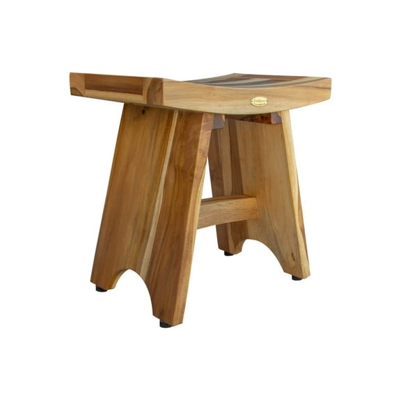 EarthyTeak Serenity 18 in. Eastern Style Shower Stool - New (hd)