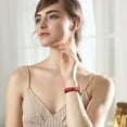 thumbnail image 5 of WFEAGL Apple Watch Leather Band Replacement Wristband 42mm 44mm 45mm Red/Rose Gold, 5 of 6