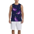 thumbnail image 4 of Easygdp Eggplant Men's Mesh Basketball Jersey Quick Drying Sleeveless Shirts Fitted Muscle Tank Tops Sport Round Neck T-Shirt - Large, 4 of 9