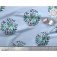thumbnail image 3 of Soimoi Polyester Crepe Fabric Leaves & Floral Block Decor Fabric Printed Yard 52 Inch Wide, 3 of 3