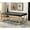 Black; Chrome, variant on Furniture of America Motto Faux Leather Tufted Bench, White