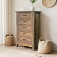 thumbnail image 3 of Garvee Farmhouse 5 Drawer Dresser Chest, Tall Wood Vintage Dresser for Bedroom Storage, Organizer for Living Room, Kids Bedroom, Nursery, Hallway Closet, 3 of 8