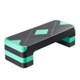thumbnail image 6 of Aerobic Exercise Step Platform, 28-Inch Workout Aerobic Stepper, Height Adjustable Fitness Training Step Deck Trainer with 4 Risers, Non-Slip Surface Bench for Home Gym Cardio Strength, Green, 6 of 10