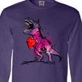 thumbnail image 4 of Inktastic Valentine's Day Graffiti T-Rex with Heart Shaped Candy Box Long Sleeve T-Shirt, 4 of 5