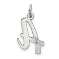thumbnail image 3 of 14k White Gold Medium Script Letter A Initial Charm Pendant, 3 of 4