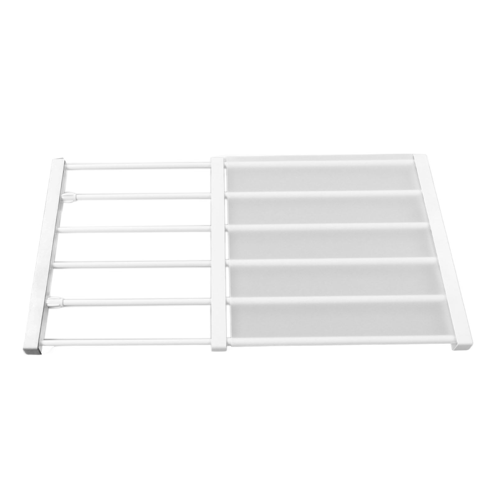 Closet Tension Shelf,Tension Rod Shelf Adjustable Expandable