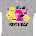 thumbnail image 4 of Inktastic Its My 2nd Birthday with Emojis Girls Baby Bodysuit, 4 of 5
