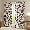 thumbnail image 2 of jejeloiu Leopard Cheetah Texture Black Out Curtains,Chic Minimalism Art Curtains Pack of 2 (42x63 Each),Brown Wildlife Print Bedroom Curtains For Kids,Luxury Bedroom Decor, 2 of 6
