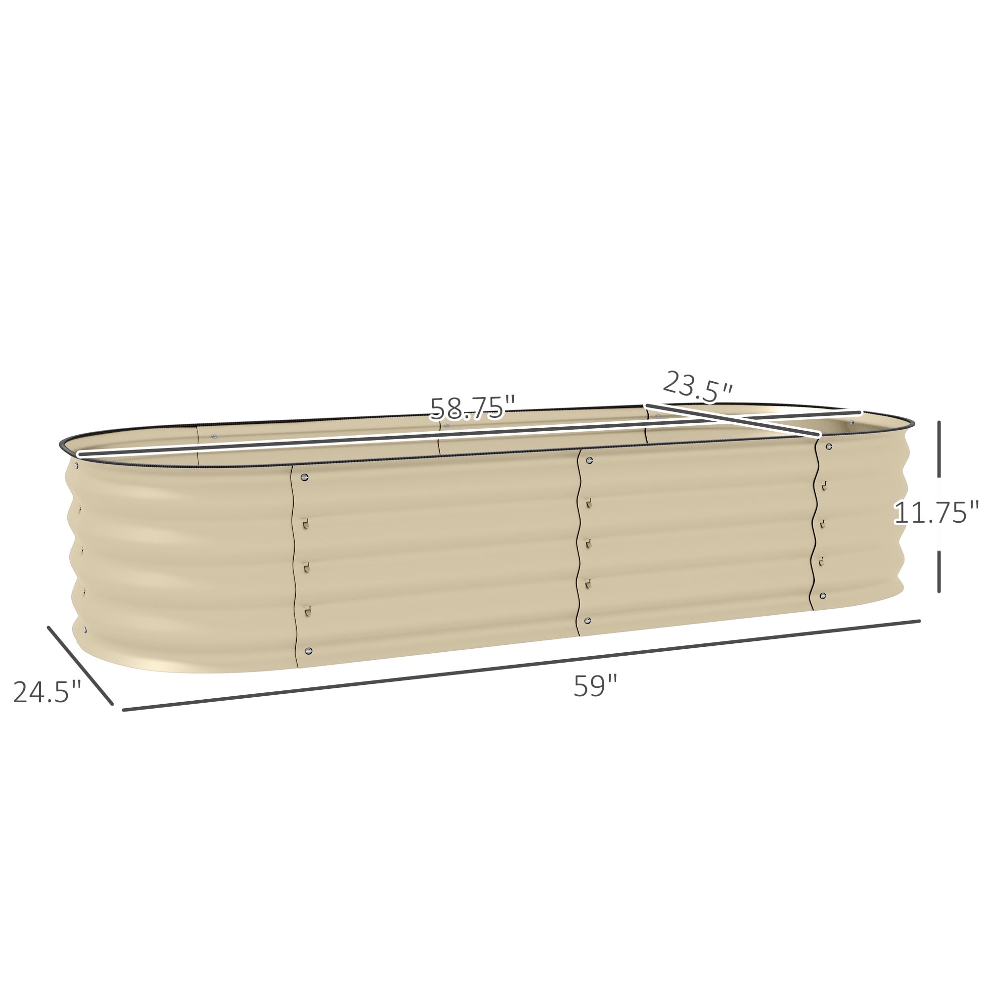 AsterOutdoor Galvanized Raised Garden Bed Kit, Metal Planter Box with Safety Edging, DIY Stock Tank for Growing Flowers, Herbs & Vegetables
