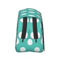 thumbnail image 3 of Kdxio Teal Turquoise And White Polka Dot for Double Compartment Pen Case Oxford Organizer with Zipper Pockets for Students Artists, 3 of 7