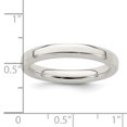 thumbnail image 2 of 925 Sterling Silver 3mm Bevel Edge Band Ring Size 10.5, 2 of 7