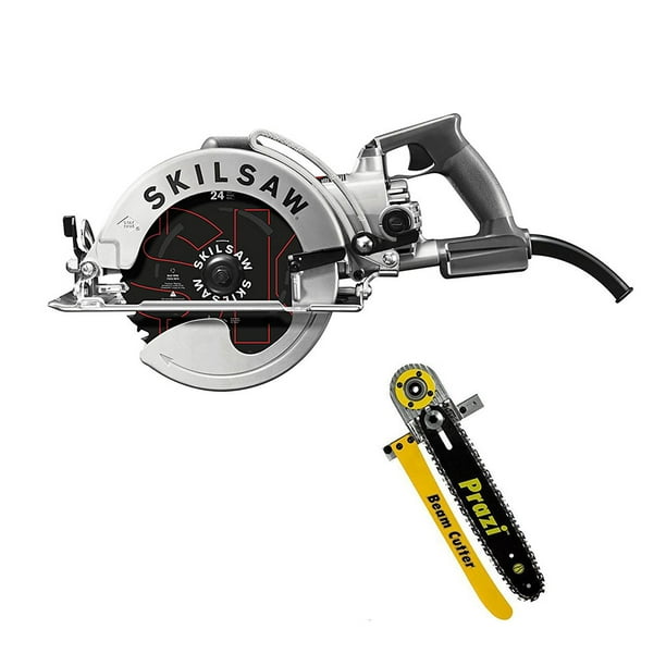 Skilsaw 81/4" 15 Amp Corded Aluminum Worm Drive SawPrazi & 12 Inch Beam Cutter