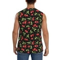 thumbnail image 4 of Balery Sweet Red Cherry Men's Sleeveless Muscle Shirts Workout Tank Top, Moisture Wicking, Odor Protection-3X-Large, 4 of 8