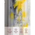 thumbnail image 6 of Gray Yellow Brush Sheer Curtains 54 Inches Long 2 Panels Abstract Graffiti Light Filtering Semi Sheer Window Curtains Drapes for Bedroom Living Room 52"x54", 6 of 7