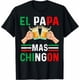 thumbnail image 1 of Camiseta de algodón de manga corta El Papa Más Chingón, divertida camiseta mexicana para papá, regalo para esposo, 220 g, regalo para el Día del Padre, camisetas con eslogan, 1 of 6