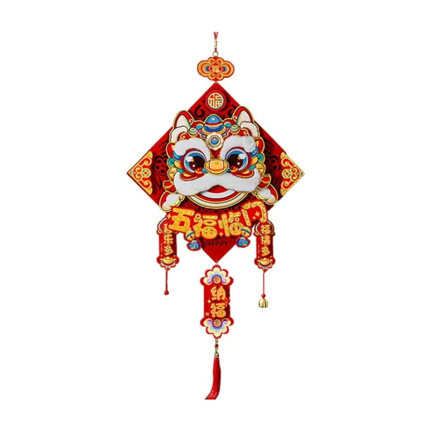 Adorno colgante del Año de la Serpiente Lunar Chino, colgante decorativo para el Festival de Primavera Estilo C