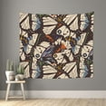 thumbnail image 2 of Balery Vector Butterflies Pattern Tapestry 60x51 Inches - Large Wall Hanging Tapestry for Bedroom, Living Room, Dorm Decor - Artistic and Aesthetic Room Decor, 2 of 9