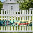 thumbnail image 5 of Happy Birthday Banner Cartoon Kids Backdrop Celebration Decoration Outdoor Indoor Party Event Background Colorful Festive Scene Display Sign, 5 of 5