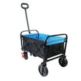 thumbnail image 5 of HQZX Mini Folding Wagon Garden Shopping Beach Cart,Black+Blue+Brake, 5 of 9