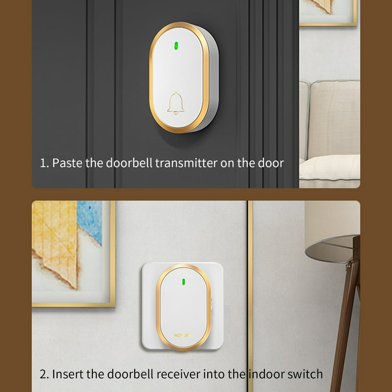Wireless Doorbell Chime Kit – Waterproof, 1000FT Range, Plugin Receiver, Adjustable Volume