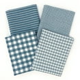 thumbnail image 5 of Mercy Blue Assorted Plaid Gingham Homespun Cotton Fabric Bundle - Set of 4 Fat Quarters by JCS, 5 of 6