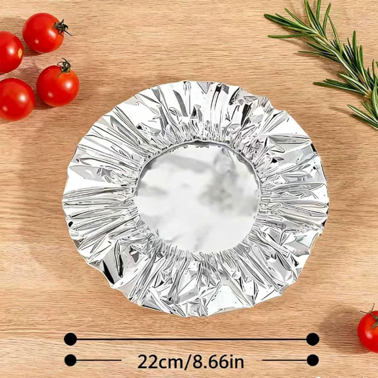 Reusable Aluminum Foil Covers, 30/50/60/120Pcs Pop-up Tin Foil Food Insulation Cover, Elastic Stretchable Heat Storage Shield Lids, Aluminum Foil Food Covers for Kitchen Plate