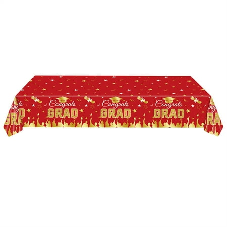 2025 New Grad Graduation Season Tablecloth Disposable Tablecloth School Decoration Graduation Season Decoration Disposable Table Covers Plastic Cloth Tablecover for College High School Class