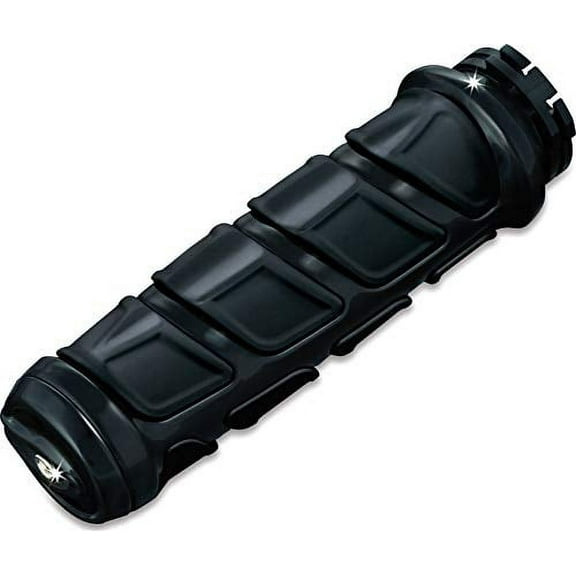 Kuryakyn 6373 Premium Kinetic Handlebar Grips: Universal Fit for Motorcycles with 1" Diameter Bars, Gloss Black, 1 Pair