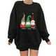 thumbnail image 1 of Top de suéter con estampado navideño de manga larga con cuello redondo para mujer primavera otoño Pompotops  FGAJ10710, 1 of 5