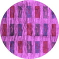 thumbnail image 1 of Ahgly Company Indoor Round Abstract Purple Contemporary Area Rugs, 8' Round, 1 of 4