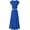 Blue, variant on Women's 2 Piece Summer Outfits Dressy Casual Knit Short Sleeve Crop Top High Waist Midi Skirt Set