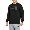 thumbnail image 3 of PUMA Mens Fleece Split Graphic Crew Neck Sweatshirt Casual (Black, Medium), 3 of 6