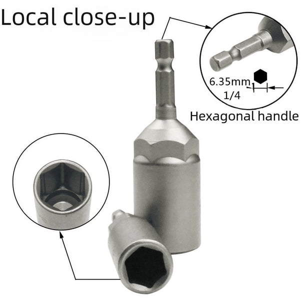 Taladro eléctrico de 8 mm con cabeza de enchufe y llave de tuercas hexagonales de 5,5 mm para destornillador eléctrico